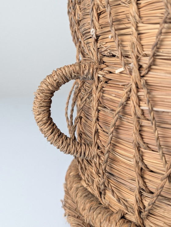 Image 1 of Coppia rustica di cestini andalusi in sparto intrecciato, anni '60