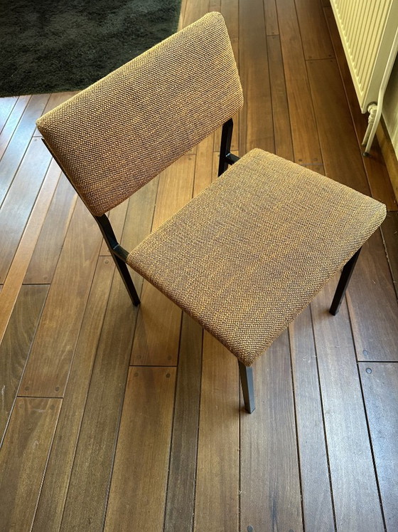 Set of 4 Vintage Design Martin Visser Dining chairs - 1960s, Spectrum, Metal, Textile, Black (photo 14 of 15)