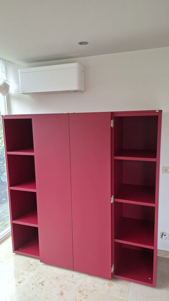 Design bureaukast Tisettanta, Hout, Rood (foto 4 van 9)