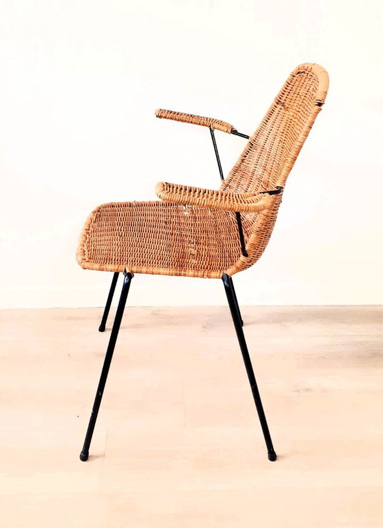 Gian Franco Legler - Serie Basket – Sillas de comedor, Rattan (photo 3 of 9)