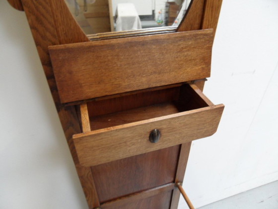 Image 1 of Art Deco staande kapstok met spiegel