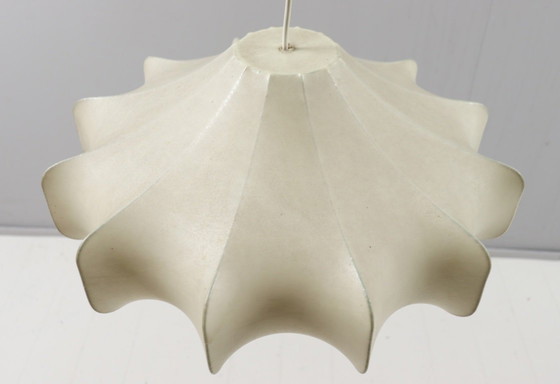 Image 1 of Mid-century Cocoon pendant lamp by Friedel Wauer for Goldkant Leuchten, Germany, 1970s.