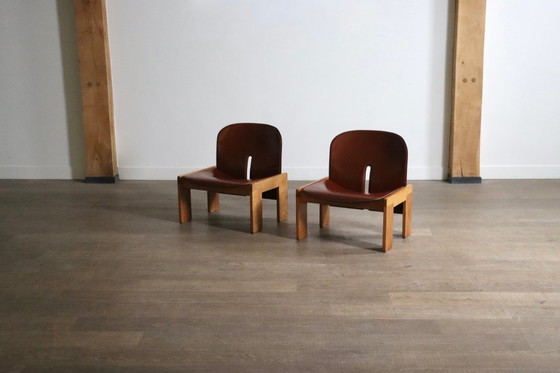 Image 1 of Afra and Tobia Scarpa Model 925 Easy Chairs for Cassina, Italy 1970s
