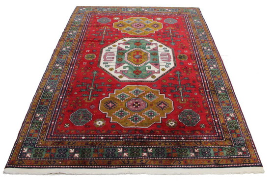 Image 1 of Origineel handgeknoopt oud Kazak tapijt 240 x 170 cm