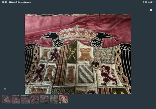 Estandarte Heráldico – wanddecoratie, Textile, Velvet