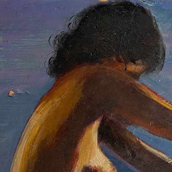 Image 1 of Pintura. 1970. Mujer sentada.