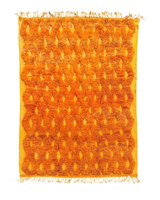 Oranje Marokkaans tapijt 200x300 cm, authentiek Marokkaans tapijt, Berber tapijt, echt wollen tapijt (photo 2 of 12)
