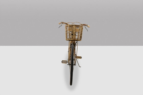 Image 1 of Bicicletta in bambù e rattan. Realizzata a mano negli anni '70.