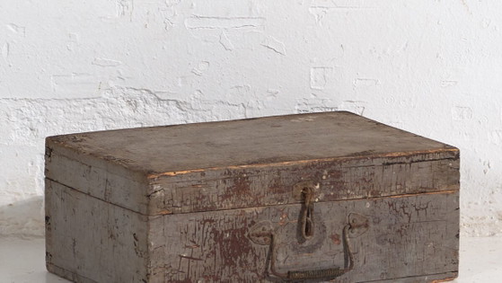 Cassa antica con patina grigia (c.1920) #76 – Armadi contenitori, Rustic (photo 3 of 21)