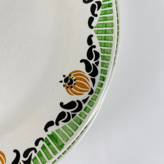 Image 1 of Set aus 4 Sarreguemines „Maroussia“-Speisetellern, frühes 20. Jahrhundert