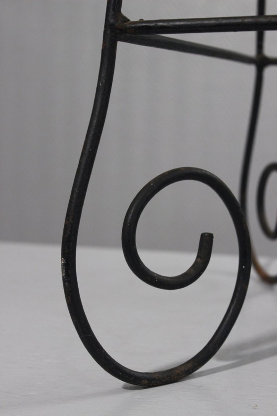 Image 1 of Vintage wrought iron and ceramic tile side table, 1950s design