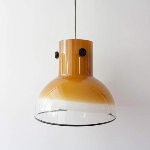 Suspension en verre brun de Peill & Putzler, Allemagne, années 1970