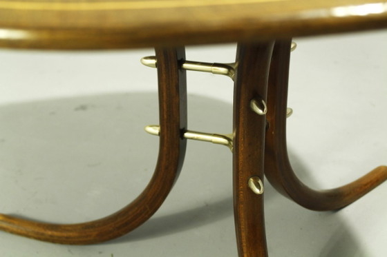 Image 1 of Gebogen houten bijzettafel, Duitsland, jaren 1950
