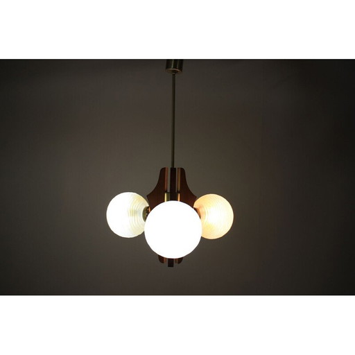 Lampada a sospensione in vetro vintage