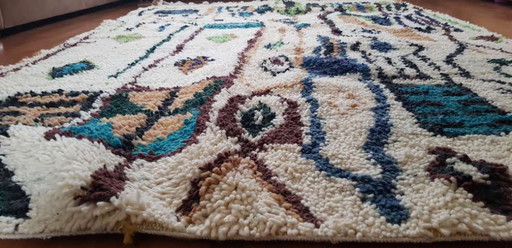 Handgeknoopt Berber kleed wol 247x154cm