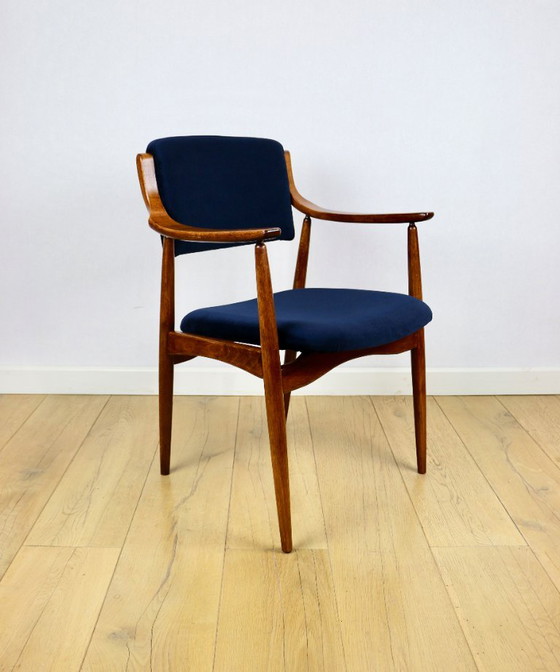 Poltrona da ufficio danese vintage - Blu navy – Axel Concept, Poltrone, Wood (photo 8 of 10)