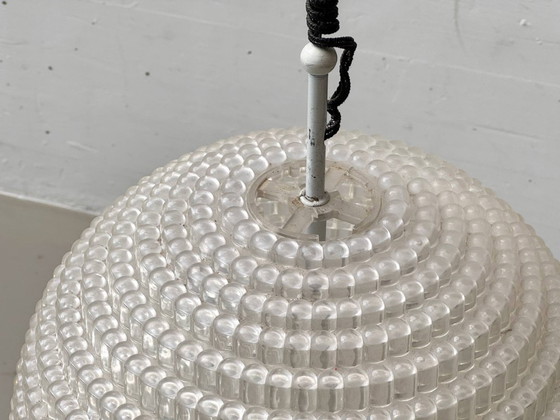 Image 1 of Rara lampada a sospensione con decorazioni a rilievo a bolle, anni '70.