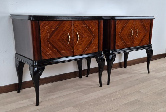 Image 1 of Art Deco bedside tables "Vanity" from the land of the sun (Castrocaro Terme)