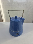 Teiera Arzberg con scaldavivande azzurro