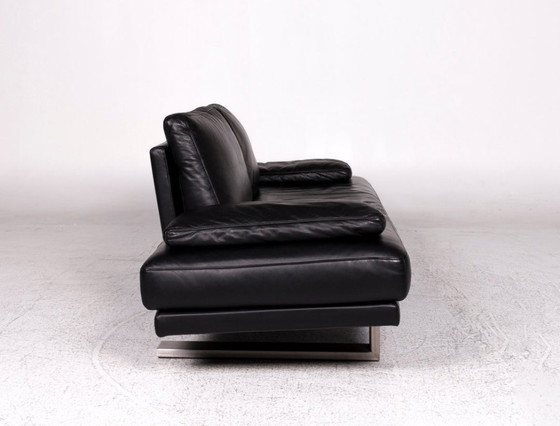 Divano Rolf Benz 6600 in pelle nera. Ottime condizioni, Divani 2 posti, Metallo, Nero, Modern (foto 3 di 7)