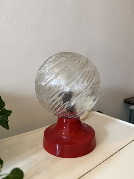 Walther Hustadt Space Age Tafellamp – tafellampen, Glass, Plastic (photo 2 of 7)