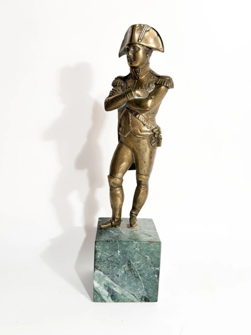 Napoleon Figurine in Gilded Bronze with Marble Base, 1960s – beeldhouwkunst