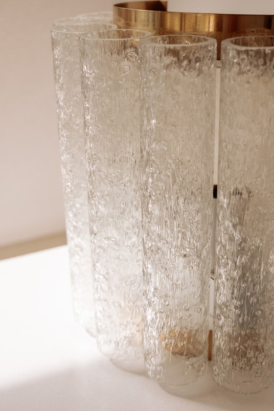 Lampada da parete vintage Doria Leuchten con tubi in vetro ghiaccio – Applique, Glass, Metal (photo 4 of 8)