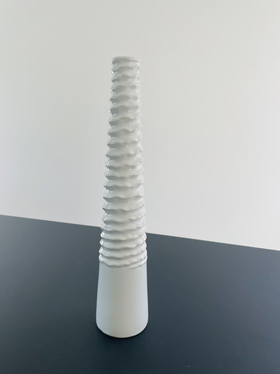 Image 1 of Vaso di design bianco, 45 cm – minimalista – in ceramica