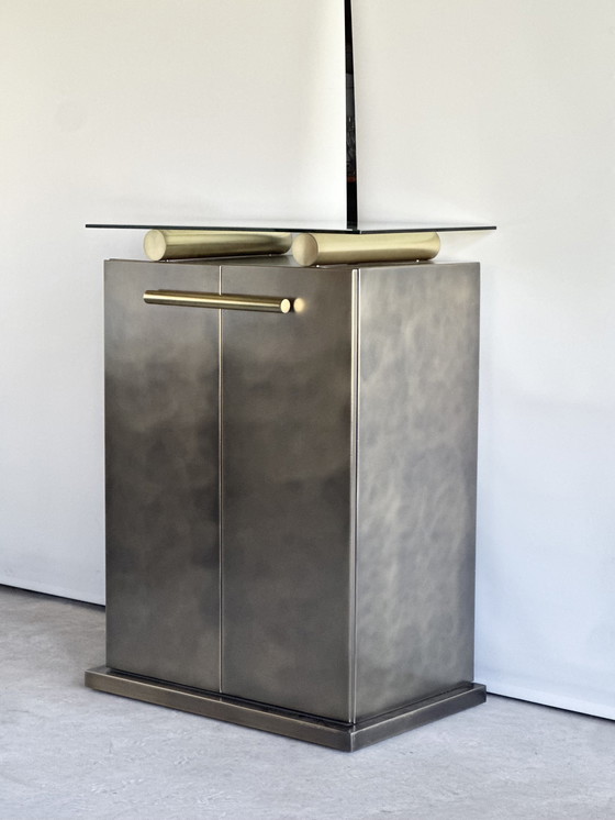 Image 1 of Mobile bar Belgochrom, acciaio inossidabile, anni '80