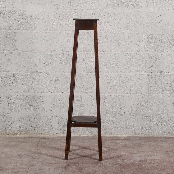 19th Century Fir Wood Tripod Plant Stand – Plant table, Klassiek (photo 6 of 11)