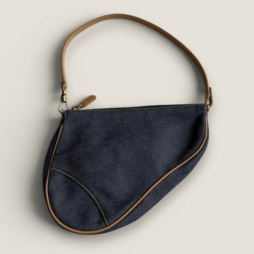 Christian Dior pochette de mezclilla Saddle