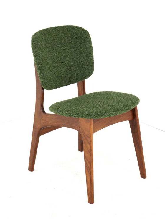 Image 1 of Set van 6 Nederlandse eetkamerstoelen stoelen vintage gestoffeerd