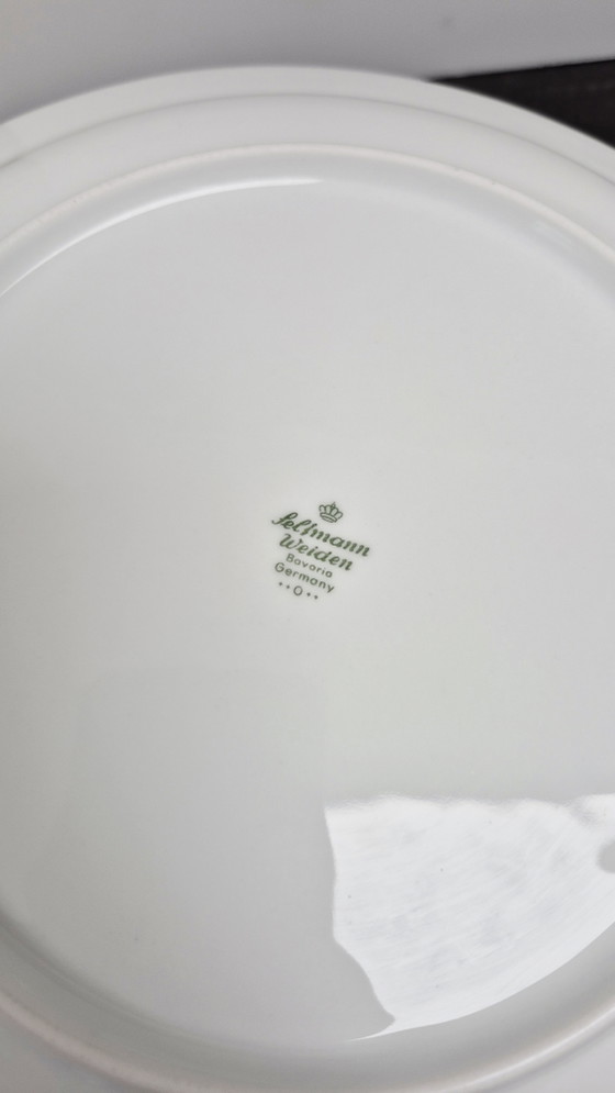 Image 1 of Asparagus Service Set: Plate, Platter, Gravy Boat, Cutlery, Bavaria Seltmann Weiden Porcelain - RARE!