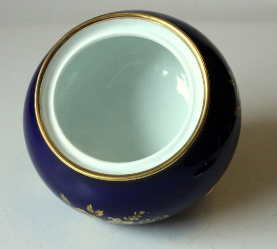 Image 1 of Royal Bavaria KPM Bonbonnière Handgemaakt Porselein Echt Kobalt