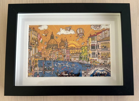 Image 1 of Charles Fazzino: "Angeli su Venezia". Serigrafia 3D in edizione limitata. Pubblicata in esclusiva da Museum Editions L