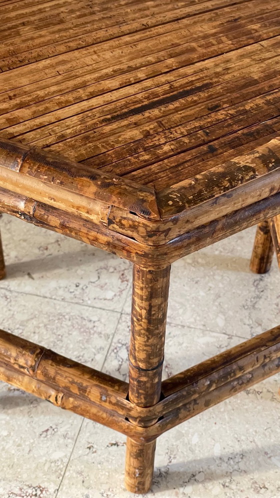 Image 1 of Vintage bamboo coffee table