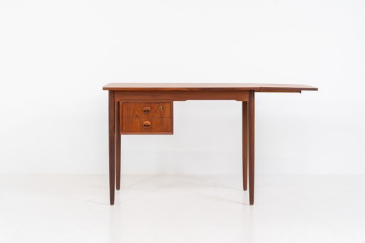Scrivania a ribalta indipendente in teak (Danimarca, anni '60).