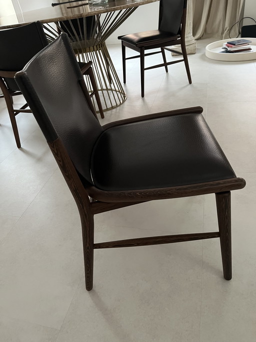 5x B&B Italia Jens eetkamerstoelen bruin