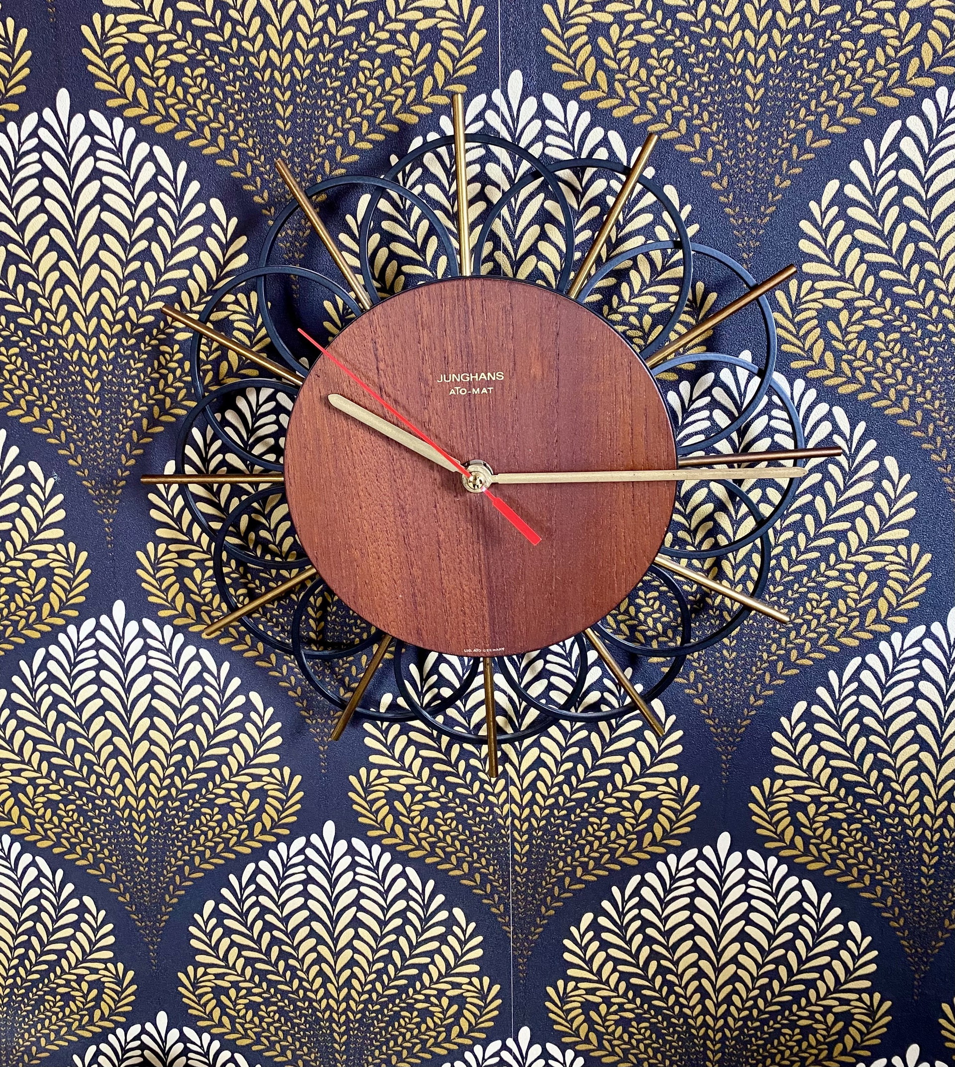 Junghans Ato Mat wall clock 60s Mid - Century | Whoppah