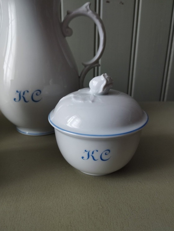 Image 1 of Furstenberg porseleinen tête-à-tête met monogram KC