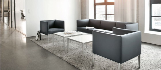 Image 1 of Asienta Design Sofa 3Z Black Leather Wilkhahn Jehs & Laub 2019