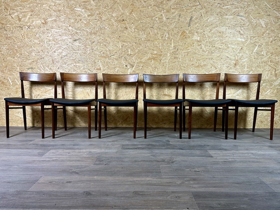 Image 1 of 6x Henry Rosengren Hansen Modelo 39 sillas de comedor Brande industria del mueble palo de rosa