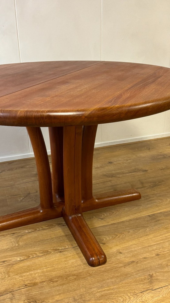 Image 1 of Teak XXL Dining Table, Extendable from Round to Oval, Dyrlund