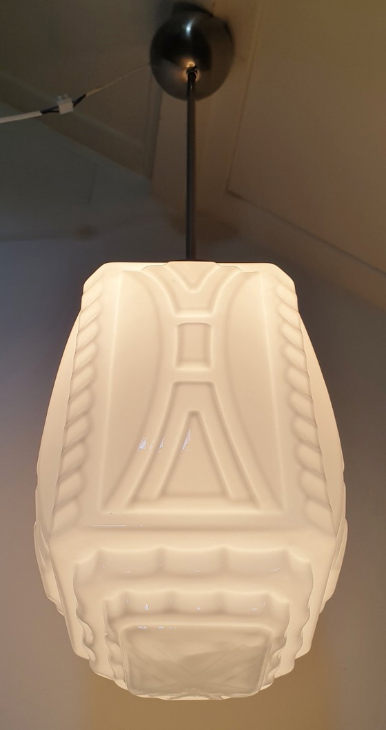 Image 1 of Art Deco hanglamp opaline glas 