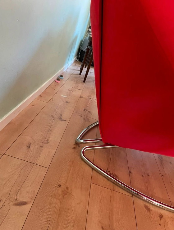 Chili chair di Paul Falkenbrrg, Artifort, Sedie e poltrone, Tessile, Cromo, Rosso (foto 3 di 6)