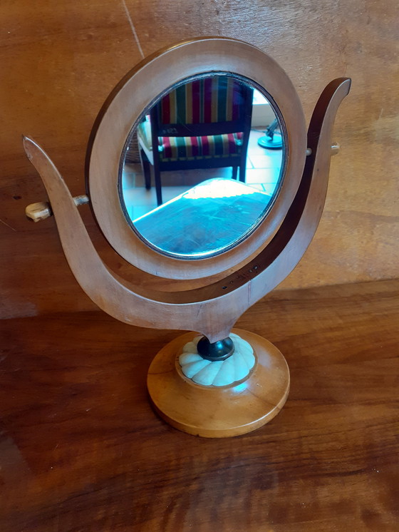 Image 1 of Art nouveau psyche mirror