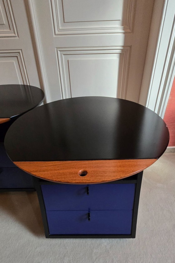 Image 1 of Paire : Tables de chevet Giorgetti « Seryo » – Design Umberto Asnago – Premier propriétaire