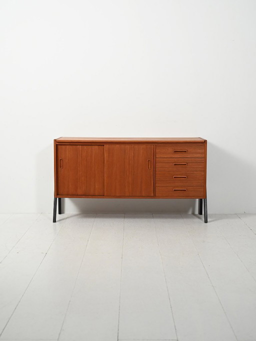Two-tone Scandinavian 1960s small sideboard
