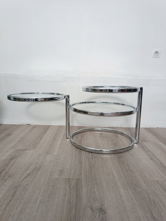 Image 1 of Bijzettafel met draaibaar blad, jaren 80
