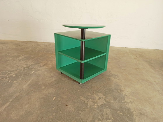 Image 1 of Vintage postmodern bijzettafeltje, groen